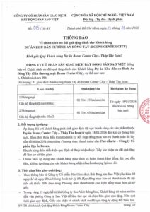 005.TB-SV vv Chính sách ưu đãi khách hàng giao dịch DA Bcons Center City - Tháp The Icon-hình ảnh-0