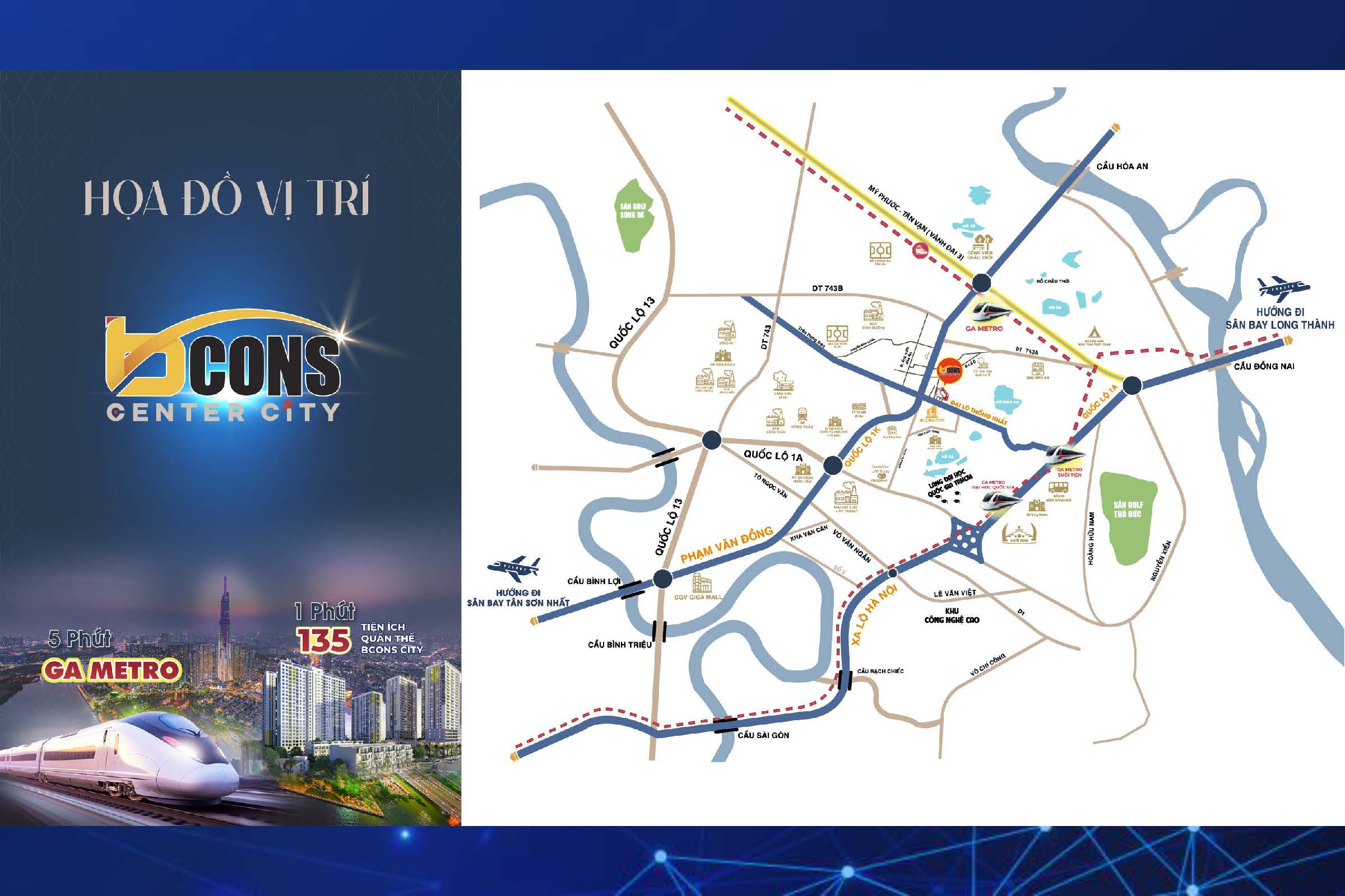 Bcons Center City 360 View nhìn các hướng nào